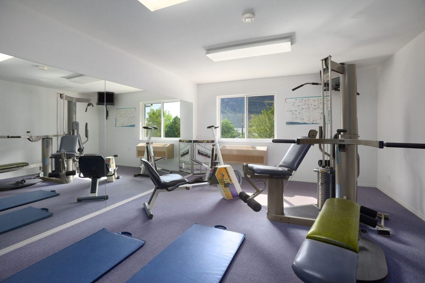 Fitness room with cardio and strength equipment